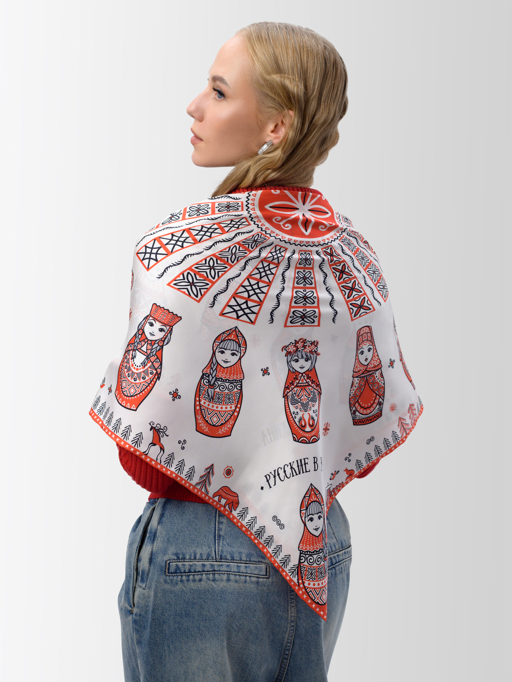 Платок «Матрешки. Мезень»