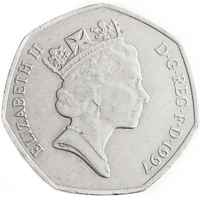 50 пенсов 1997 Великобритания XF