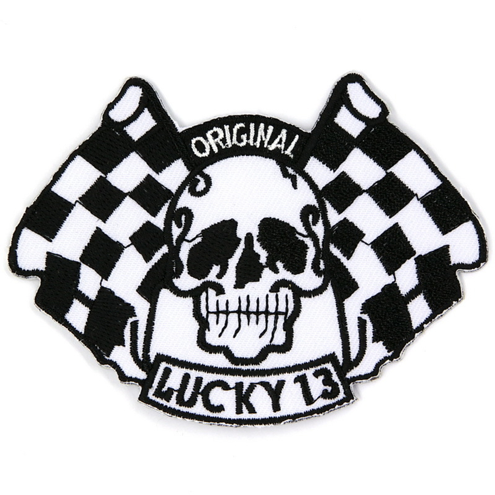 Нашивка Lucky 13 (белая)