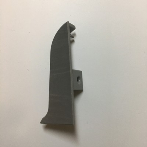 Заглушка правая к плинтусу "Cezar" 401 Алюм. текст.