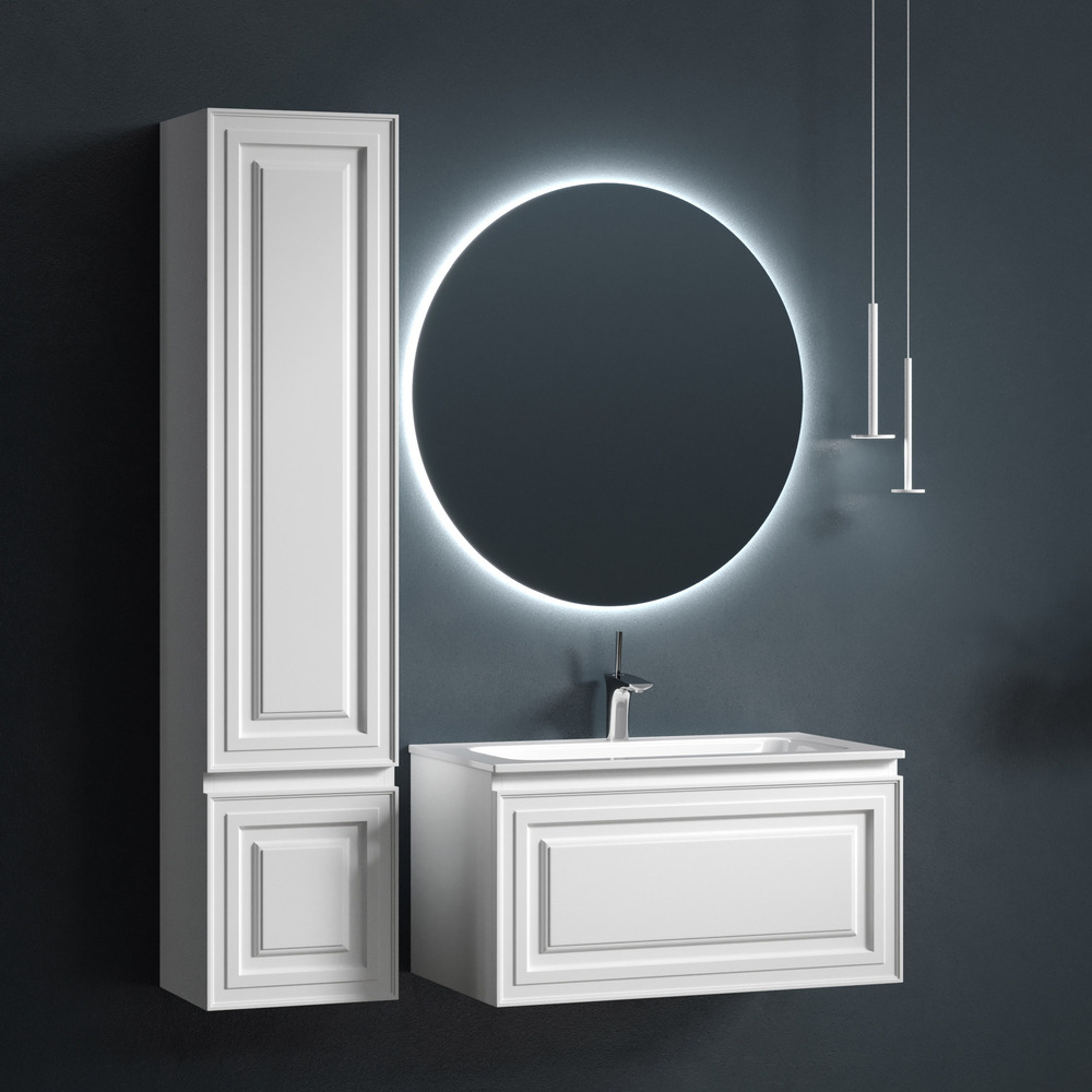 Тумба подвесная Sancos Very, Bianco 790х445х406, под столешницу без отверстия под смеситель, цвет Kreman