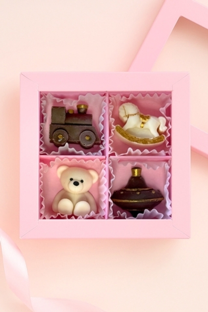 Подарочный набор конфет из бельгийского шоколада 4 шт - арт2020