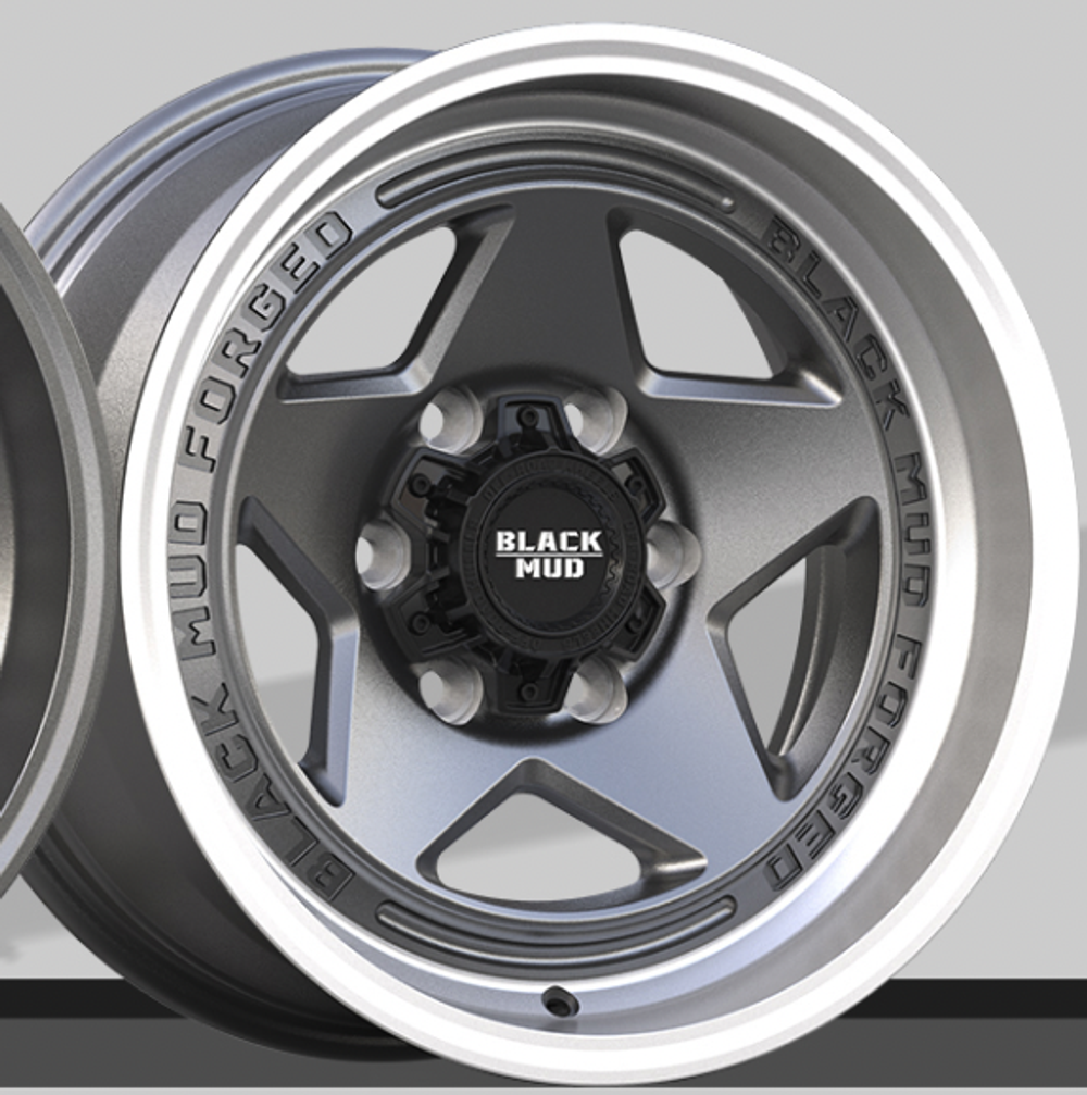 Диск колесный, кованый rt550 R17 8,0 ЕТ0 Black Mud Wheels Matte Gunmetal MLE