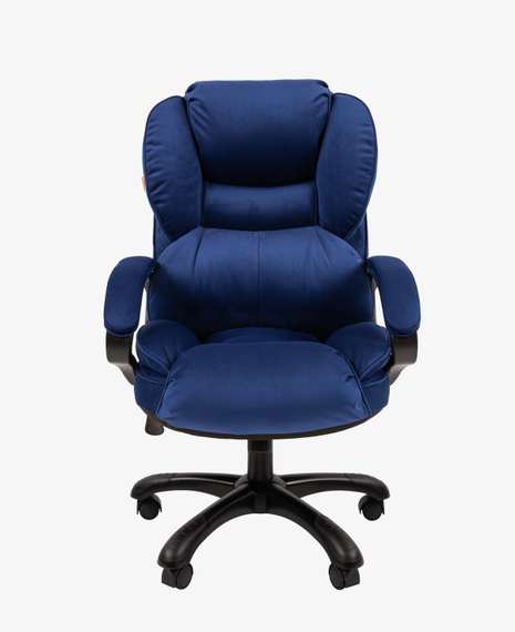 Кресло Chairman Home 434 Россия ткань Т-82 синее (черный пластик)