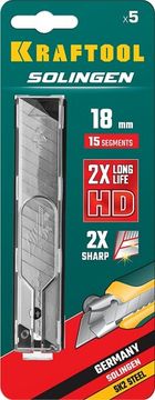 KRAFTOOL 18 мм, 5 шт, сегментированные лезвия (09606-18-S5)