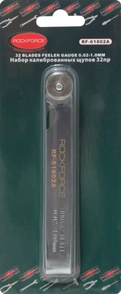 Набор щупов, 32пр.(0.02-1мм),в блистере RockForce##Rock FORCE RF-61802A