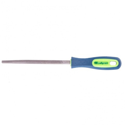 Напильник, 150 мм, трехгранный, двухкомпонентная рукоятка, №2 Сибртех