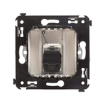 USB 3.0 розетка одинарная в стену, тип А-А, "Avanti", "Закаленная сталь"