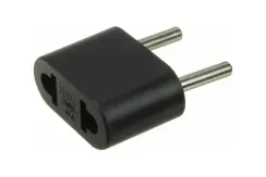 Переходник TDM тип CEE 7/17-А/F 10А плоский черный 30605