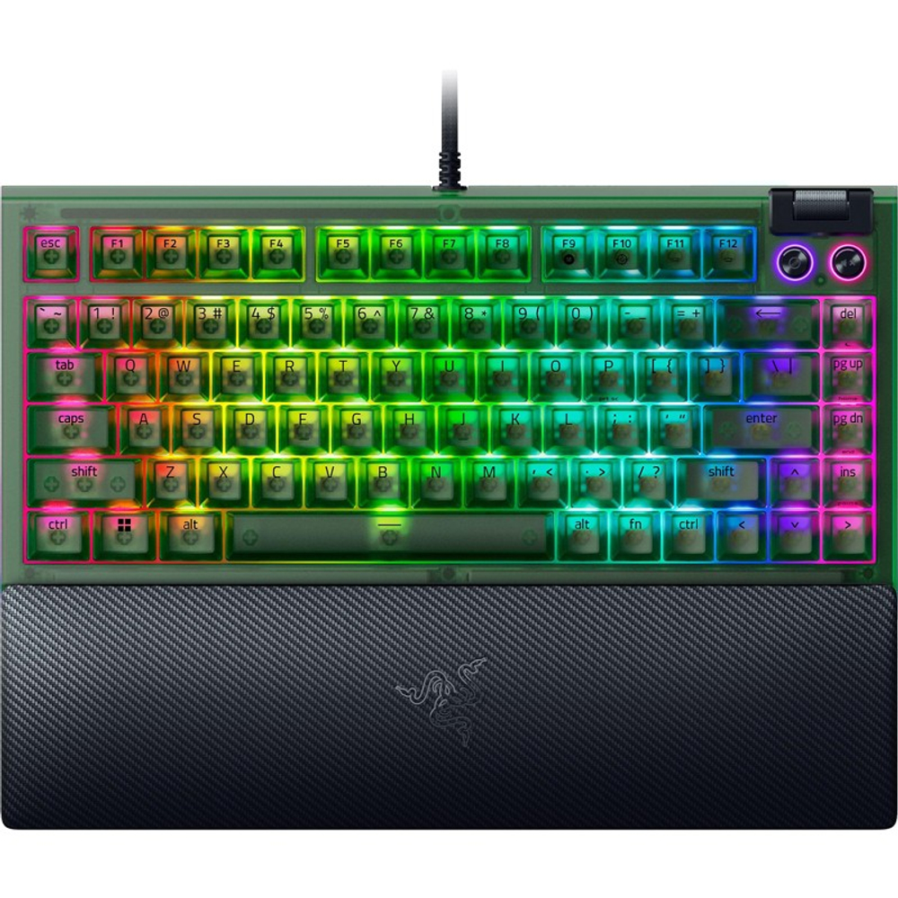 Клавиатура Razer BlackWidow V4 75% (Orange Switch), Phantom Green Edition - US Layout