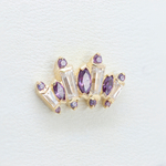 Iris tops with colored gems