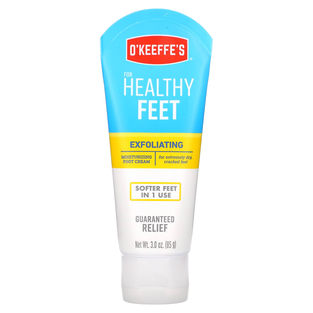 O'Keeffe's, Healthy Feet, крем для ног, отшелушивающий и увлажняющий эффект, 85 г (3 унции)