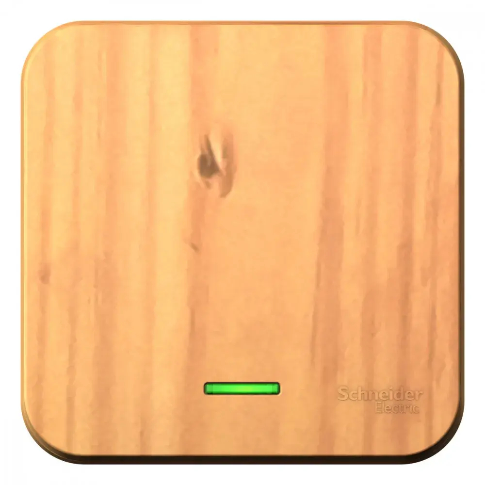 BLANCA О/У 1-клавишный ВЫКЛЮЧАТЕЛЬ (сх.1) с подсветкой, ИЗОЛ.ПЛ., 10А, 250В, ЯСЕНЬ