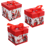 Коробка подарочная «Дедушка Мороз» 10*10*10 см