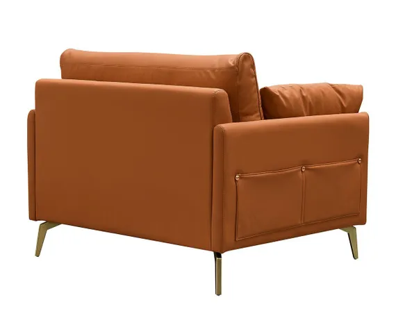 Кресло Lucca, натуральная кожа цвета Camel