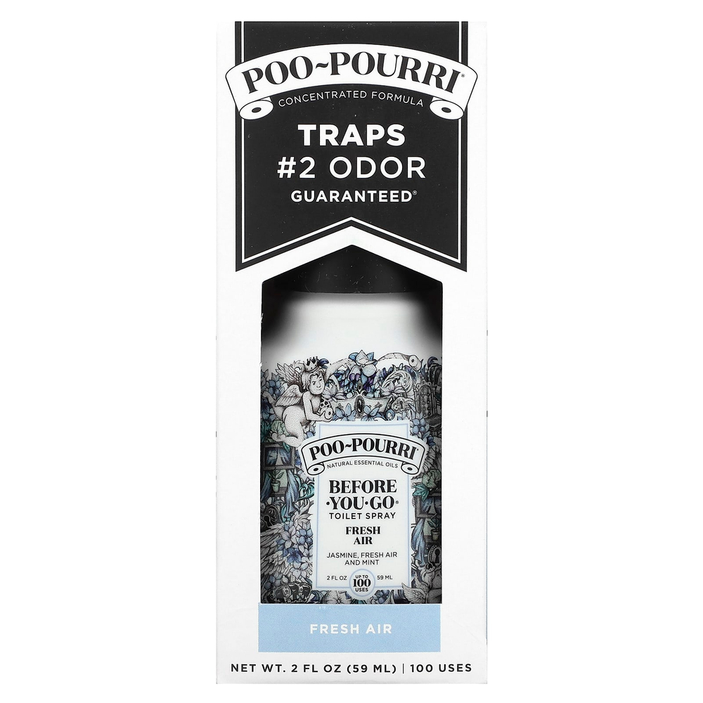 Poo-Pourri, Before-You-Go, спрей-освежитель для туалета, свежесть воздуха, 59 мл (2 жидк. унции)