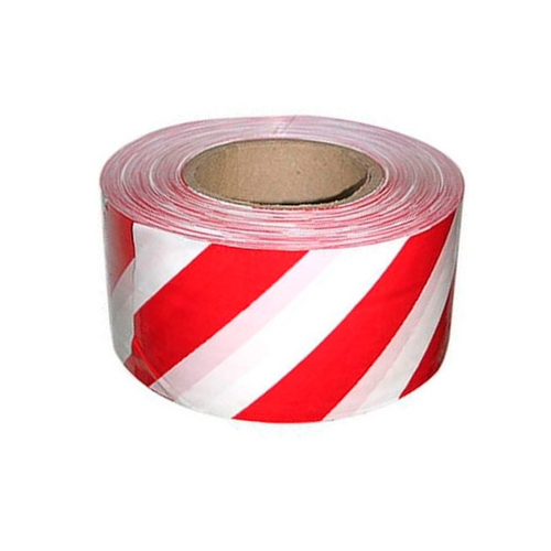 Лента сигнальная бело-красная 50 мм*200 м