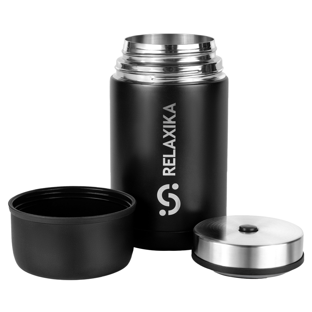 Термос для еды Relaxika 301 (1 литр), черный