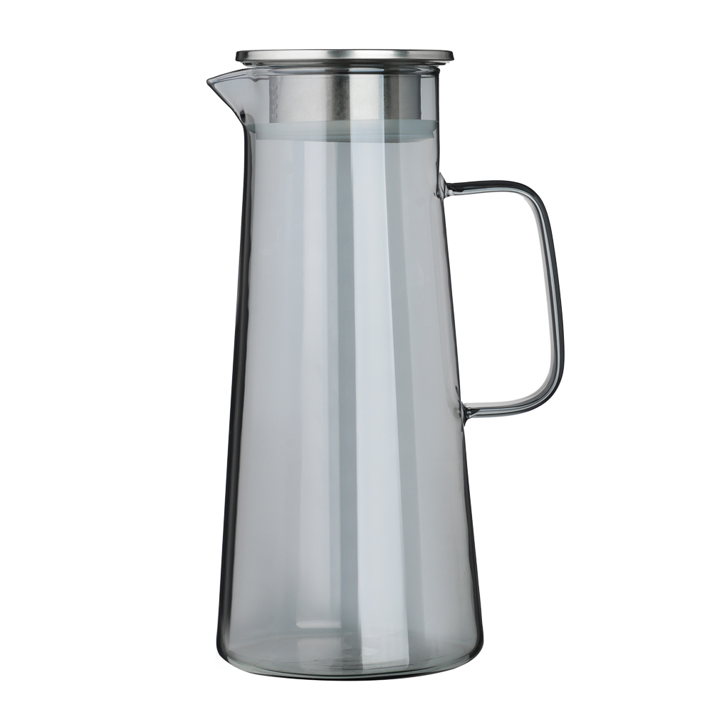 SATOSHI Графит Кувшин для воды 1,8л, стекло, нерж.сталь