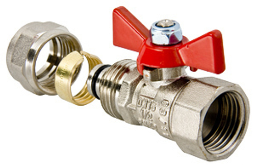 Кран шаровой для м/п трубы 1/2'' х 16 вн/ц VALTEC VT.342.N.1604