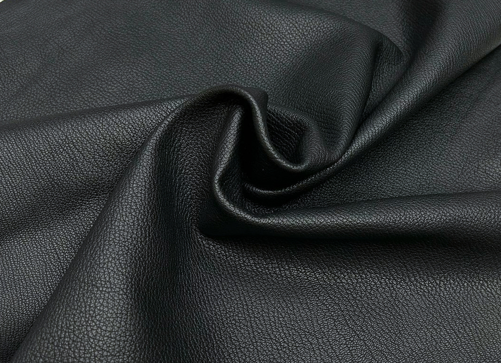 Madras Nero (1,3-1,5 мм), цв. Черный, натуральная кожа козы