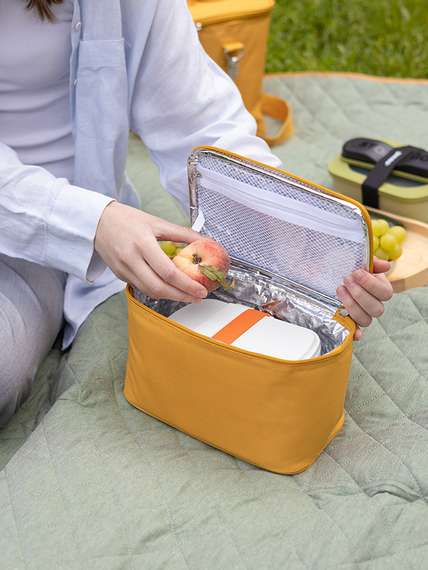 Термосумка для ланч-бокса/косметики/лекарств smart picnic, s, горчичная