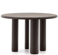 Mailen Круглый стол из шпона ясеня с темной отделкой Ø 120 см