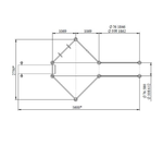 Спортивный комплекс №88, кольца, турник, шведская стенка, скамья, брусья, пилон-канат, 5600*2750*2700 мм., D=89 мм.