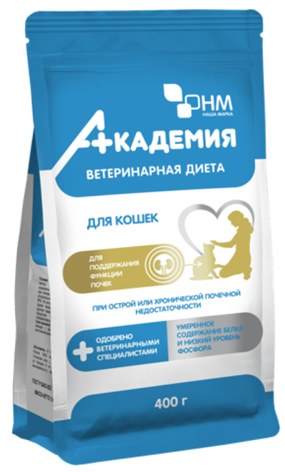 Ветдиета Академия для кошек для поддержания функции почек 400гр.