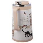 Термос 0,95л со стеклянной колбой, крышка с клапаном, серия "Парижские коты"