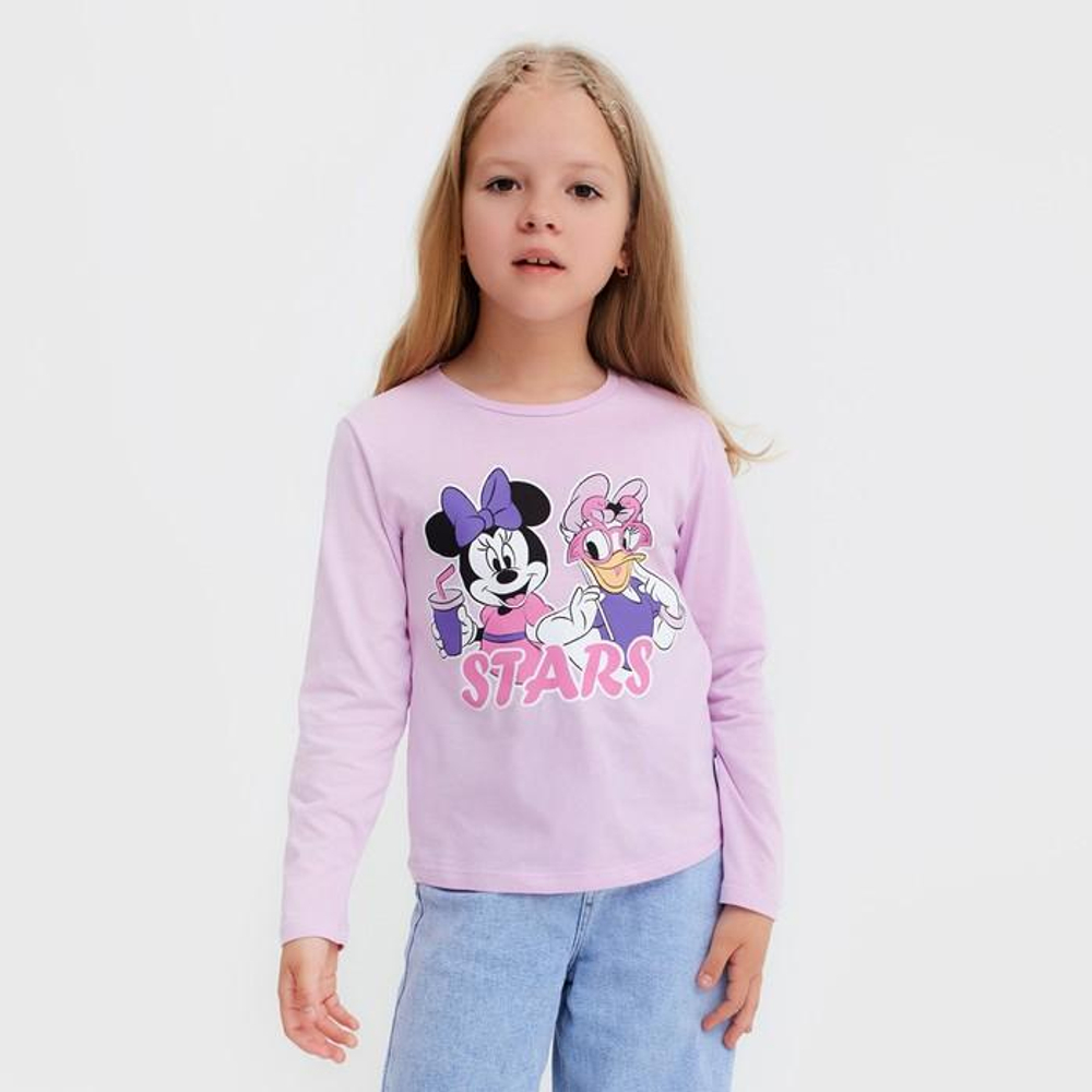 Лонгслив д\дев Stars, Disney, р-р 86-92, лиловый 7354361 (KAFTAN)