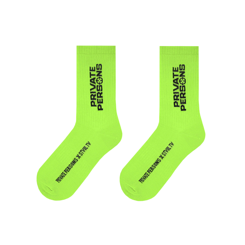 PRIVATE PERSONS X STVOL.TV SOCKS – GREEN