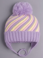 Шапка для девочки на завязках на осень