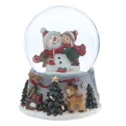 GAEM Фигурка декоративная "Снеговик" в стекл шаре, L7 W7 H8,5 см, 2в.