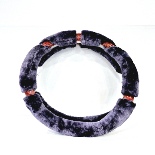 M-01 / Оплётка на руль с мехом, тёмно-фиолетовый, размер M, серия промех (1 шт.)