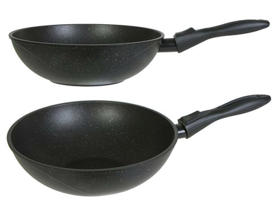 Сковорода 28см ВОК Гранит black с/ручка