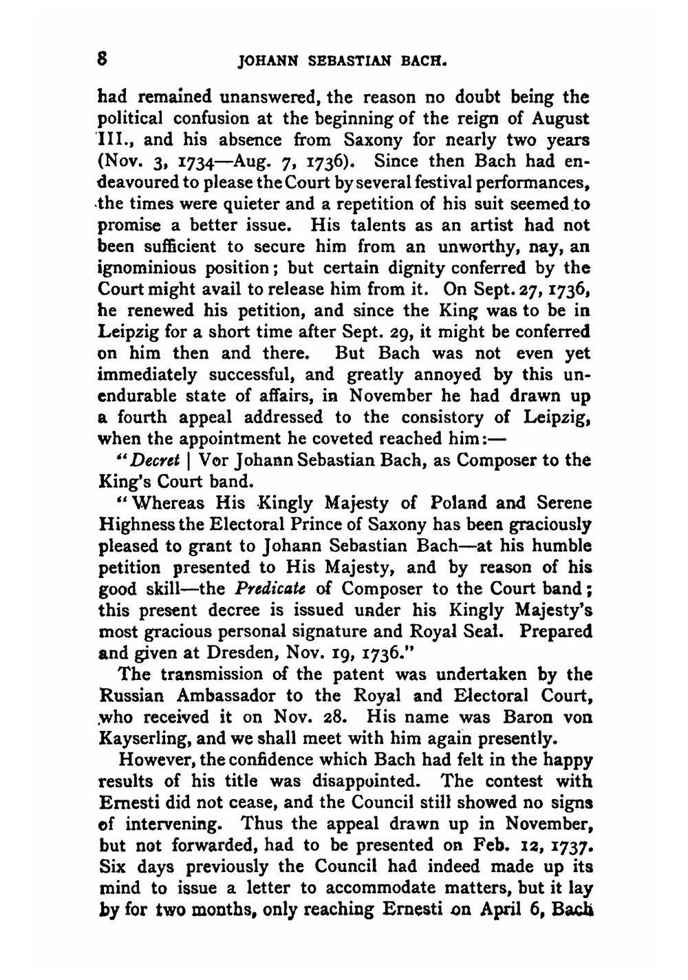 Johann Sebastian Bach: His Work and Influence on the Music of Germany, 1685-1750. Volume 3 | Philipp Spitta