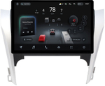Магнитола Toyota Camry 50 2011-2014 (рамка серебристо-черная 9) - Teyes CC4-PRO монитор 13" 2K QLED на Android 13, Snapdragon 778G, 8+128, AI, CarPlay, DSP, 4G SIM-слот