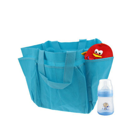 Сумка складная однотонная с шестью наружными карманами