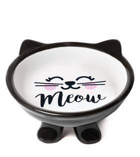 Миска керамическая на ножке "Мордашка", 0,12л, Triol