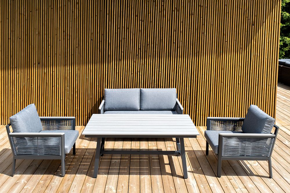 "Сан Ремо" комплект садовый для лаунж-зоны серый