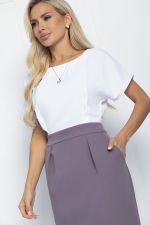 Платье Юстина (бело-серое) П11312 LT Collection