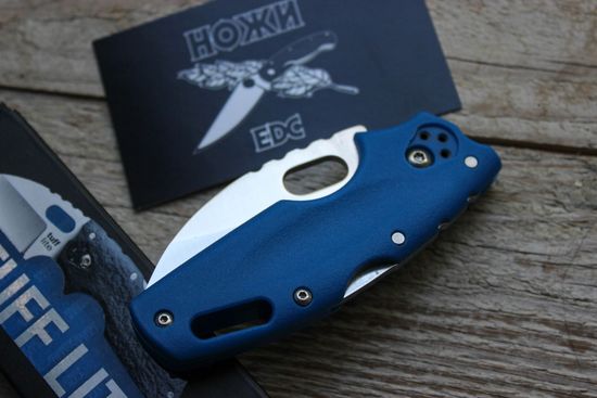 Складной нож Cold Steel 20LTB Tuff Lite Plain Edge Blue c клинком из стали AUS-8A, рукоять Grivory (Griv-Ex)