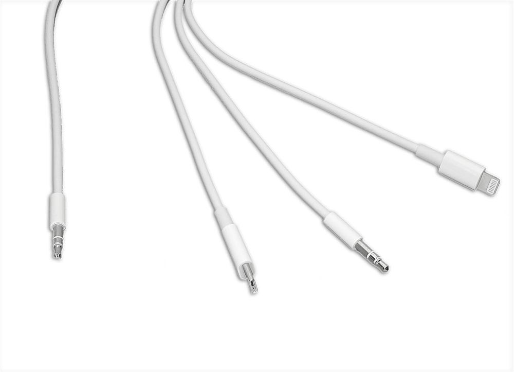 Аудио Адаптер MH045 Type-C / Lightning / DC 3,5mm - 3,5mm  (белый)