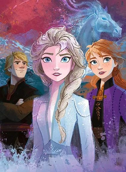 Puzzle DFZ:Elsa,Anna and Kristof 300 pcs