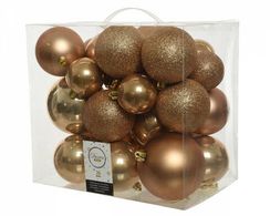 Набор пластиковых шаров Эллада 26 шт., янтарный, Kaemingk (020606)