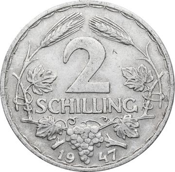 2 шиллинга 1947 Австрия