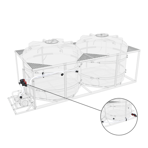 Комплект слива торцевой для мотопомпы G2 на две емкости TR ЭкоПром(7,7кг;) - арт.557436
