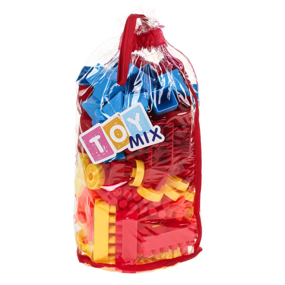 Пластмассовый игрушечный набор "Конструктор 130 деталей", пакет