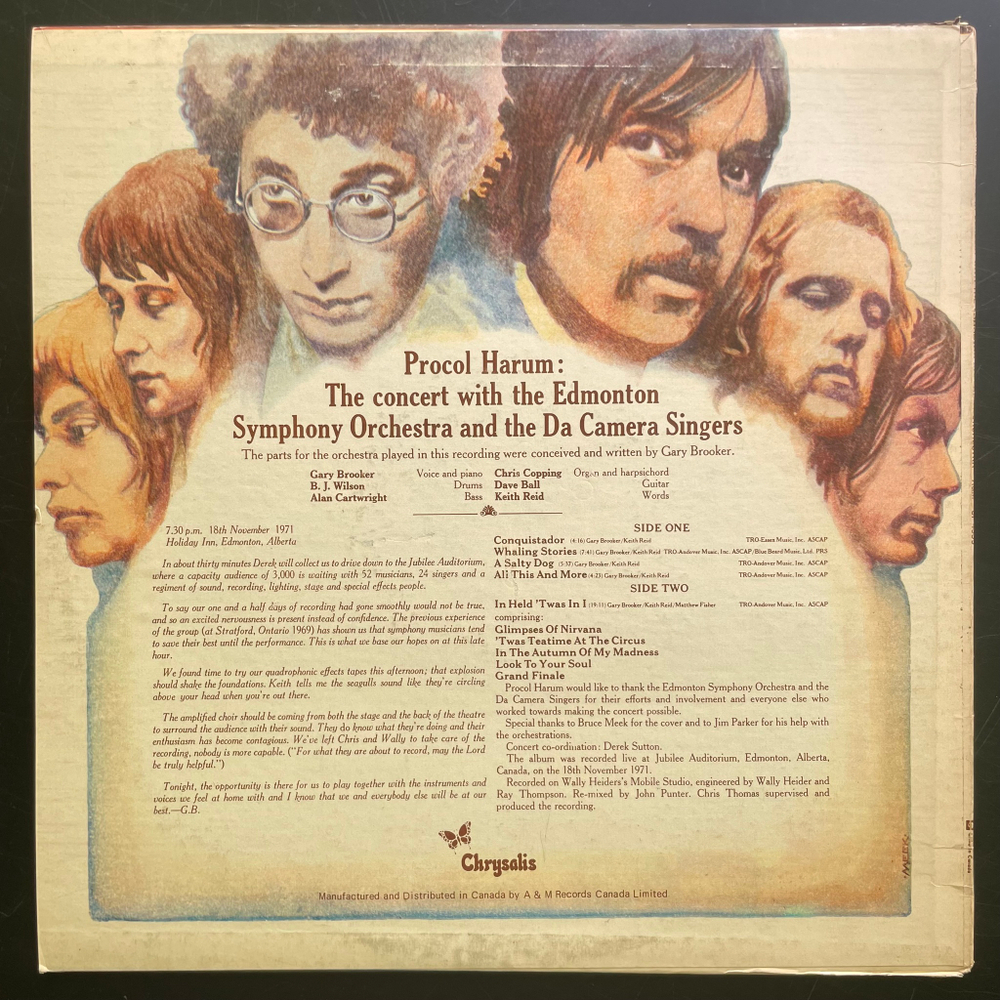 Procol Harum In Concert With The Edmonton Symphony Orchestra ‎– Live (США 1972г.)